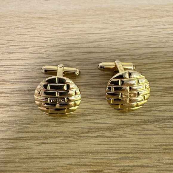 Givenchy Other - 🔥PRICE DROP🔥Givenchy Gold Cuff Links with Polished Finish and Hinged Design​​​